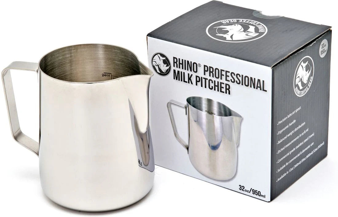 Rhino 32oz Milk Pitcher Stainless
